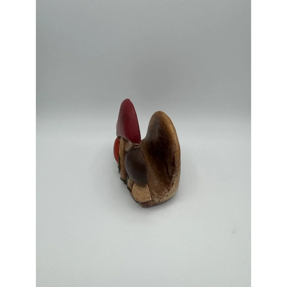 Vintage Retro 70s 80s Ceramic‎ Hand Painted Mushroom Napkin Or Letter Holder